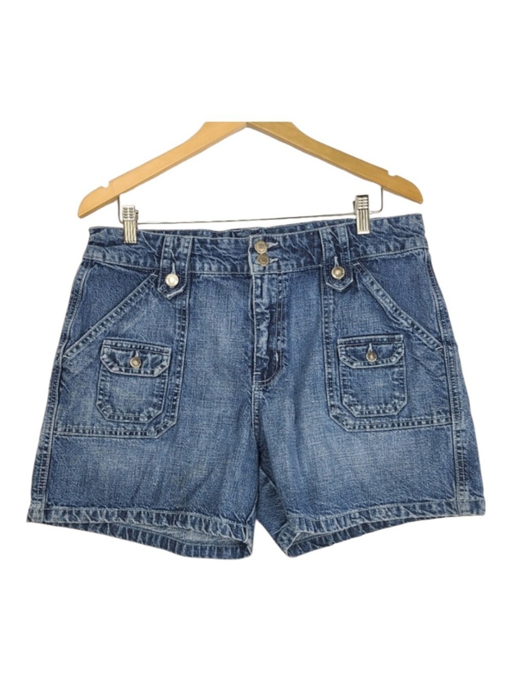 Roadrunner vintage high Waist blue y2k denim shorts classic Casual Preppy Sz 12